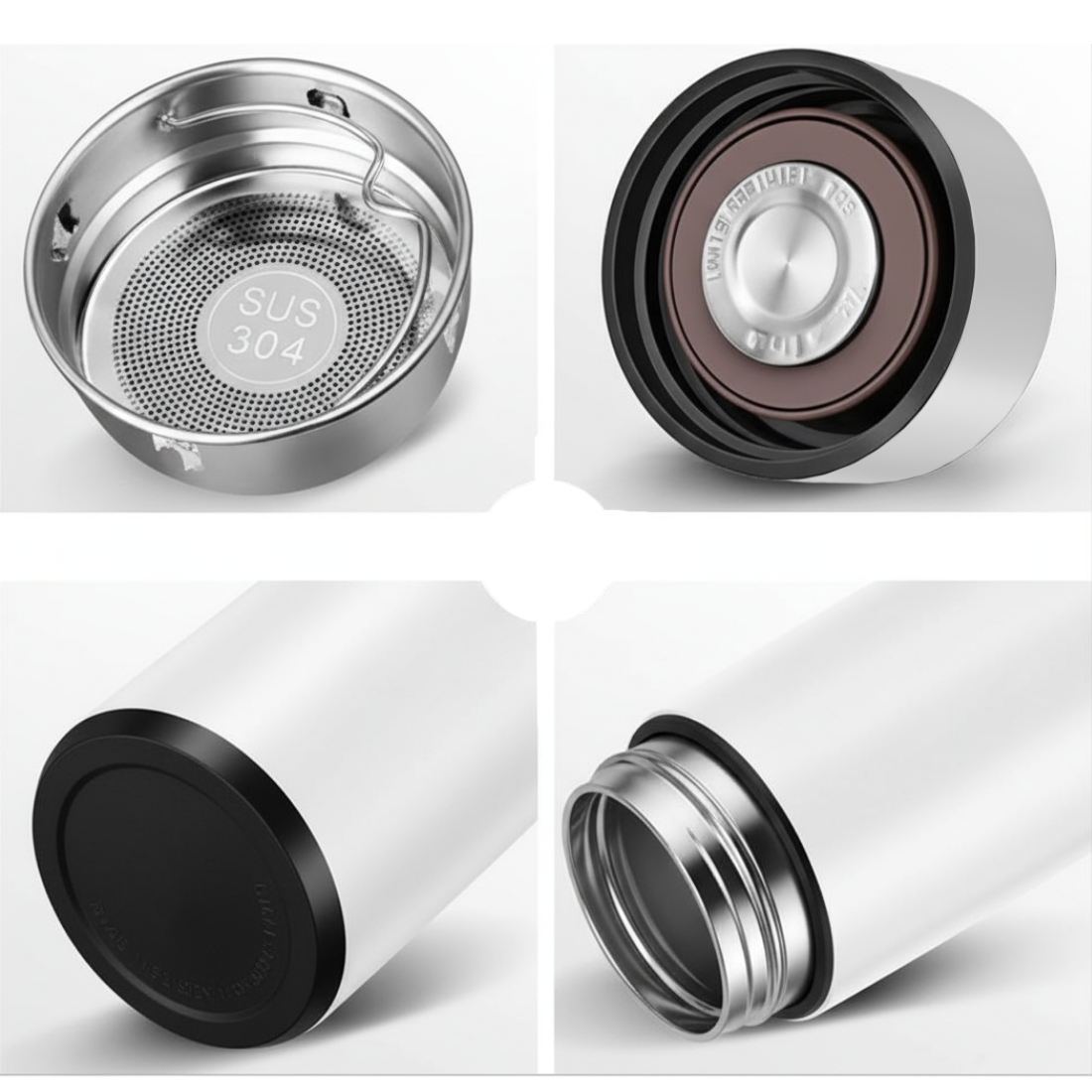 Custom Thermos Flask for Tea Coffee Travel Hot and Cold Drinks With Temperature Display