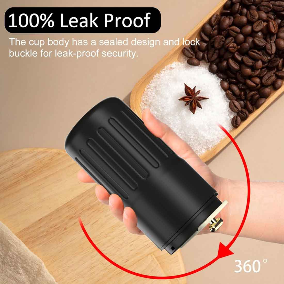 Personalized Rakhi Gift for Brother – Insulated Coffee Mug & Leather Bracelet