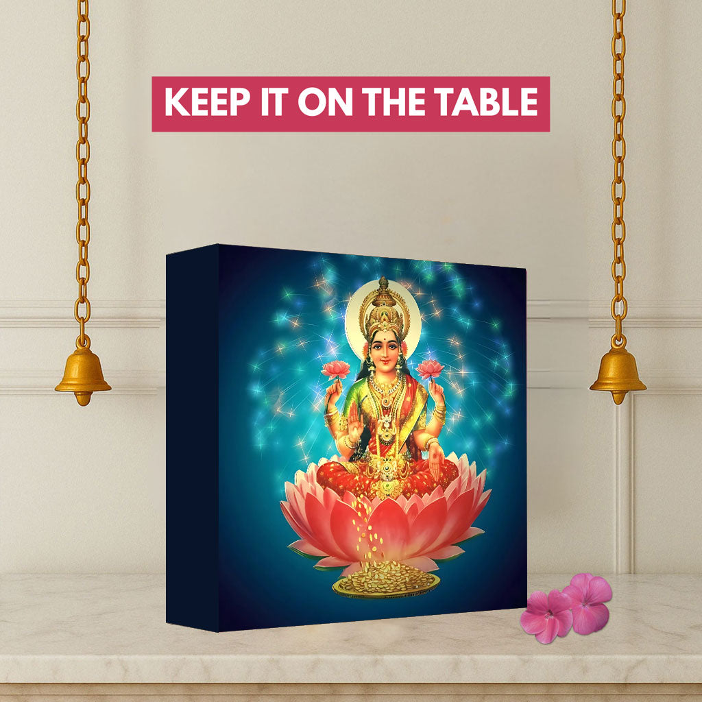 Lakshmi Light Lamp for for Pooja Room – Divine Table Lamp & Wall Décor