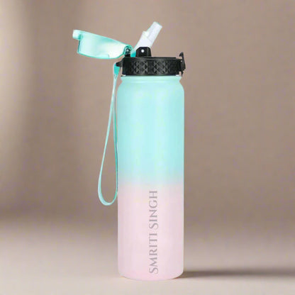 Nutcase Stainless Steel Drink Bottle Personalised with Name - 600ml Premium 304 Sipper Bottle