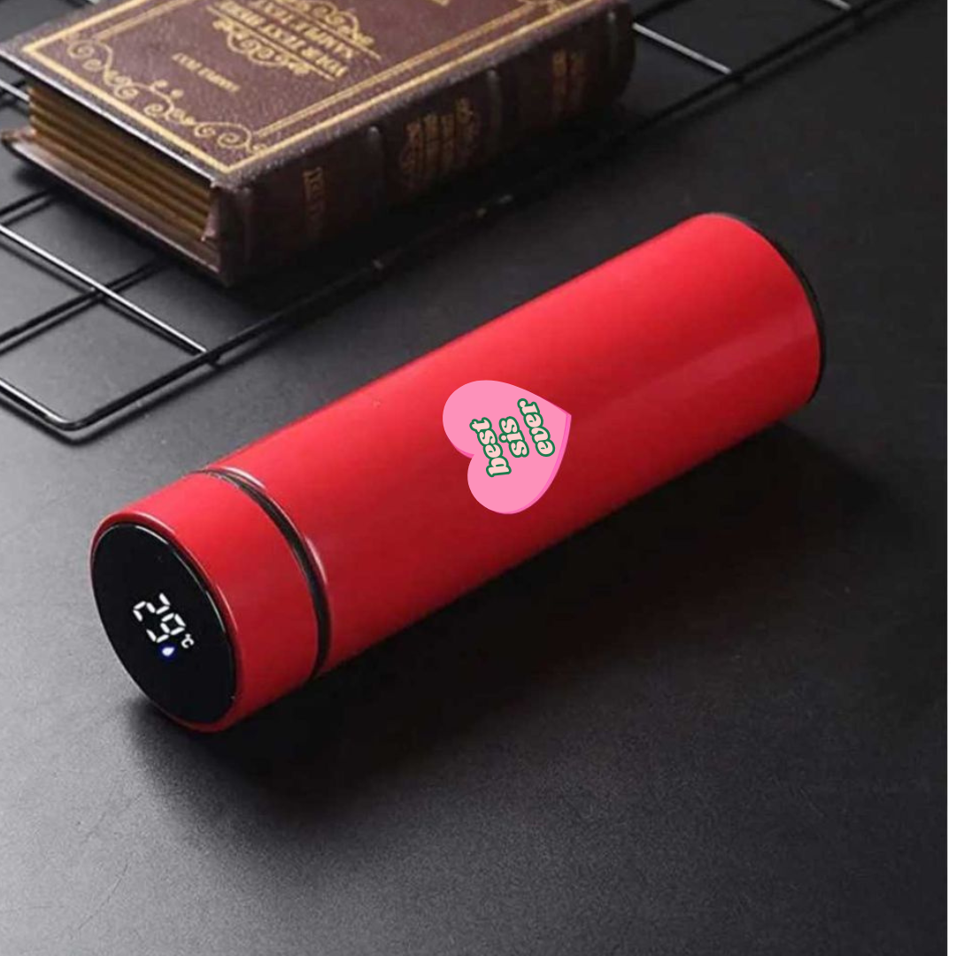 Personalized Rakhi Gift for Sister – Unique Raksha Bandhan Gift Idea - Custom Temperature Flask, Insualted Mug And White Tea Pack