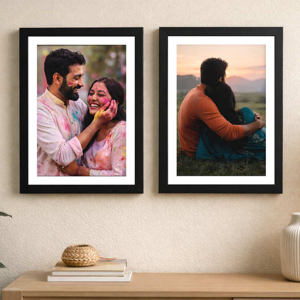 Personalized Thick Photo Frames for Wall - Acrylic Black & White Photo Frames