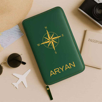 Customized Passport Travel Wallet, Cash,  ID Credit Cards and  Boarding Pass