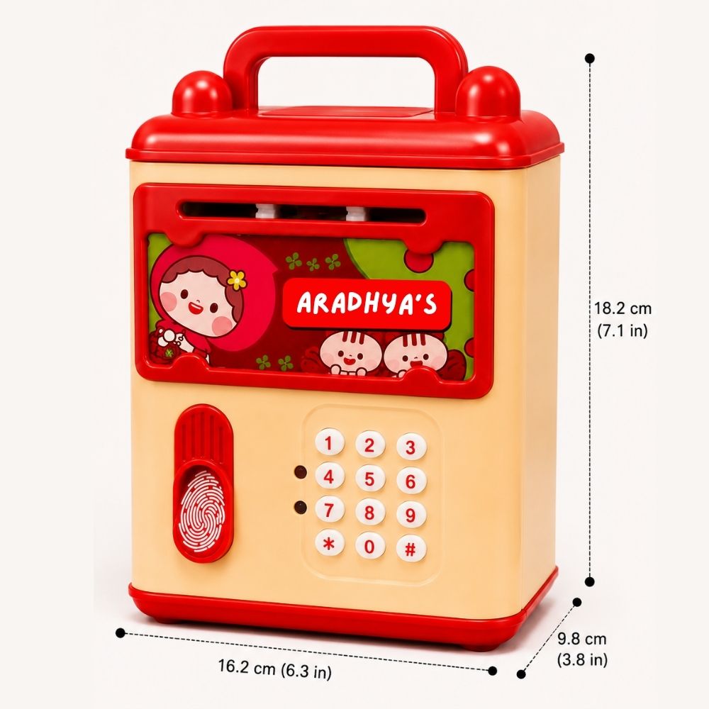 Custom ATM Piggy Bank for Kids with Music & Name Personalization | Birthday Gift & Return Gift