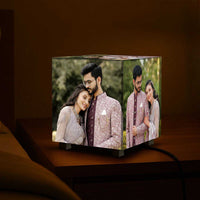 Personalized Photo Lamp Family Photo Cube LED Light – 6x6.6x6 Inch – Fade-Free Easy to Clean Print