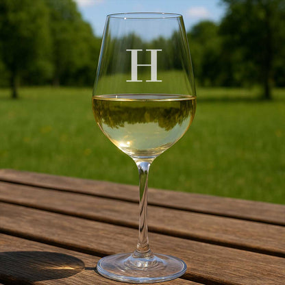 Custom Red Wine Glasses - Premium Wine Glass with Name Engraved - ADD INITIAL