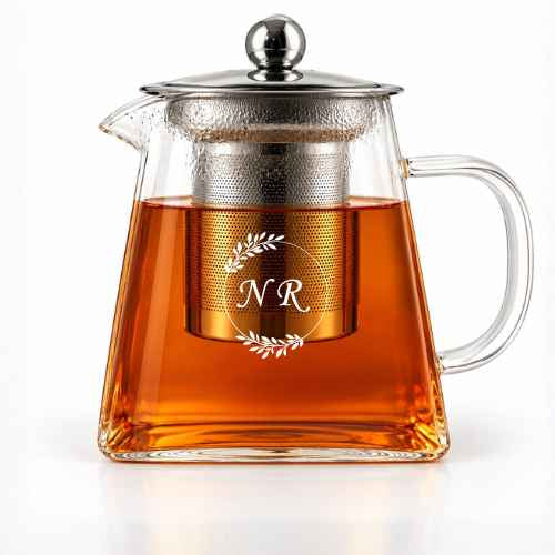 Personalized Kettle with Cups Gift Set | Green Tea Infuser Pot Set | Diwali Gift Hamper for Tea Lovers