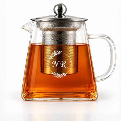 Personalized Kettle with Cups Gift Set | Green Tea Infuser Pot Set | Diwali Gift Hamper for Tea Lovers