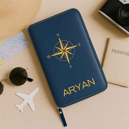 Customized Passport Travel Wallet, Cash,  ID Credit Cards and  Boarding Pass