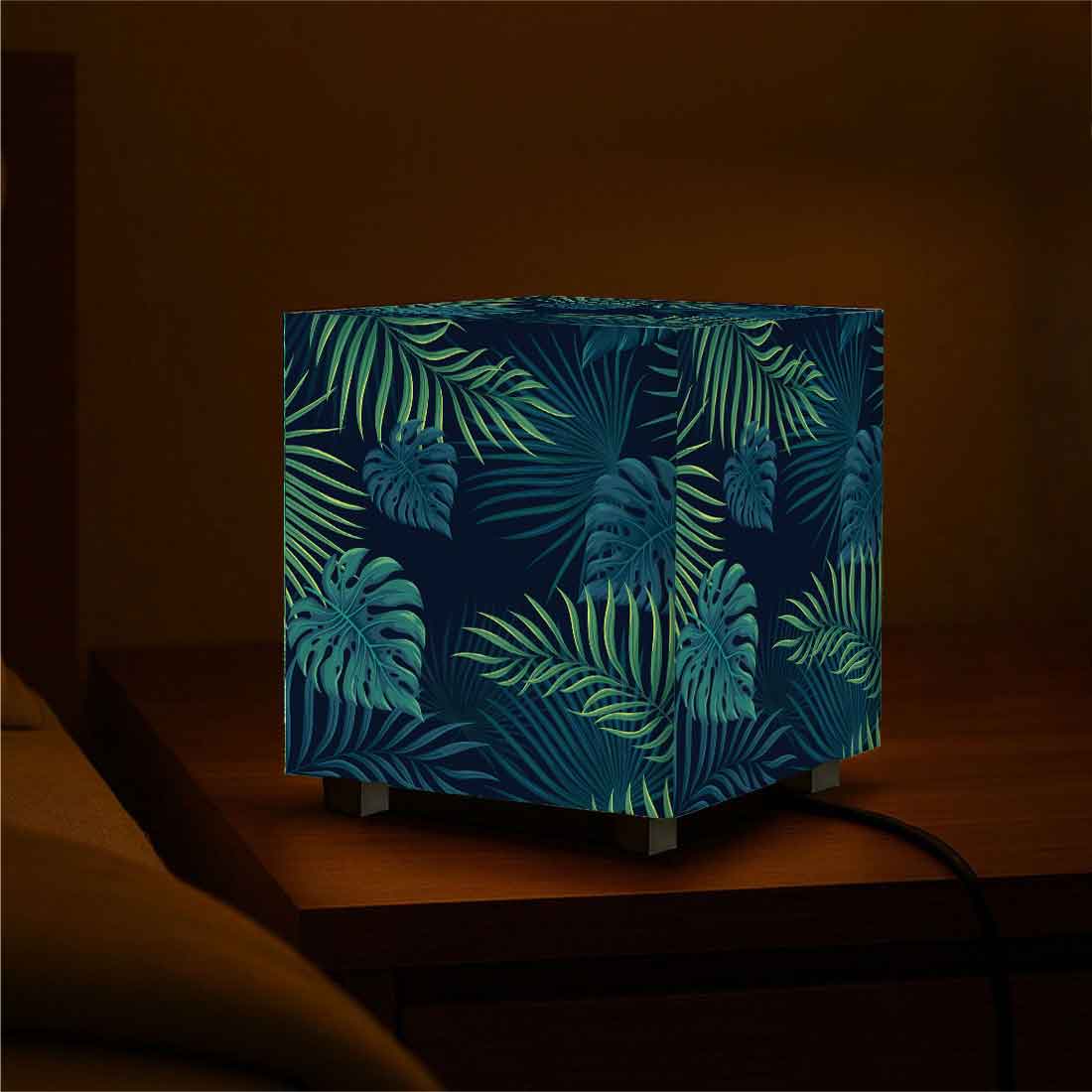 Nutcase Designer LED Lamp for Bedroom– Compact Cube Light for Home - Tropical
