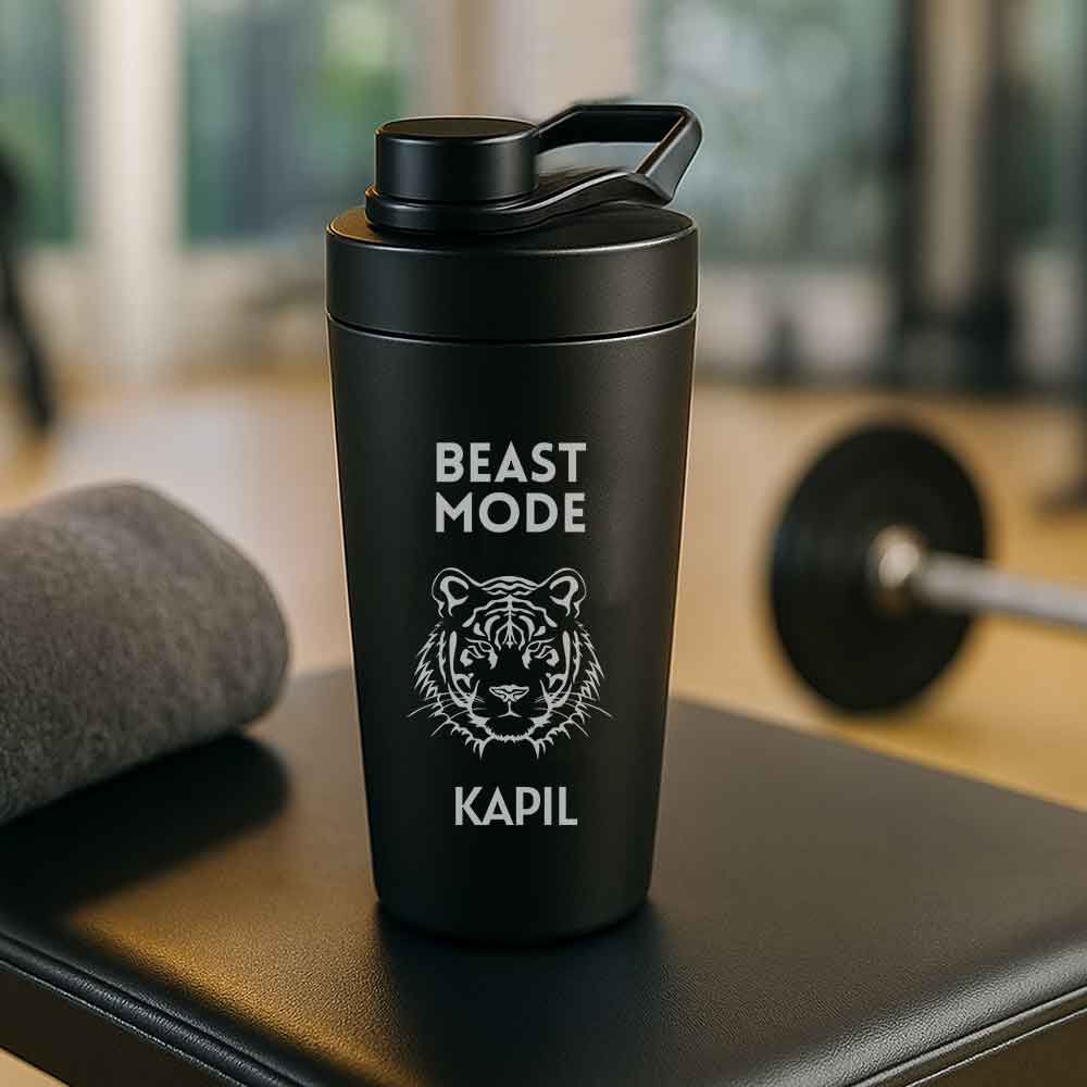Personalized Protein Gym Shaker for Workout Custom Shake Mixer with Whisk Ball