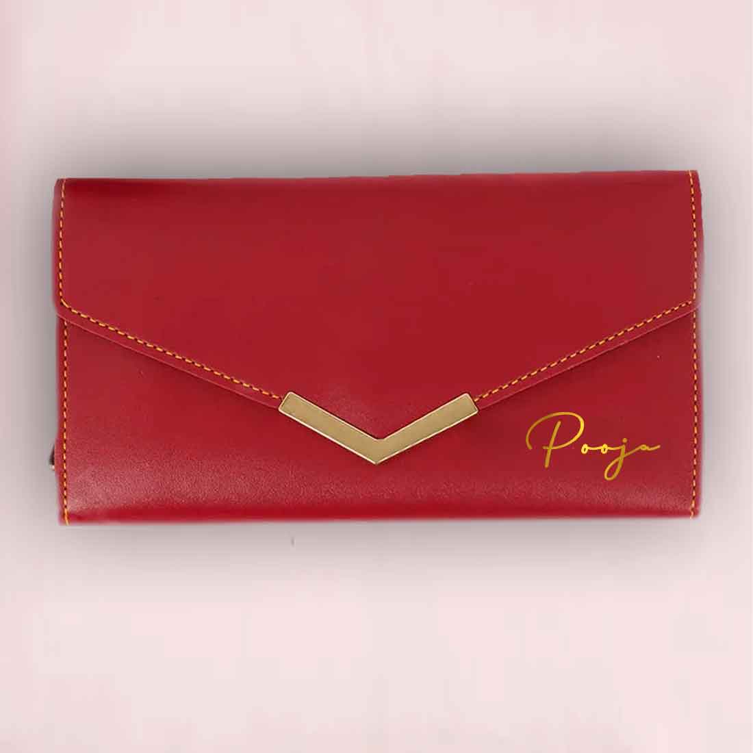 Customized Ladies Clutch Purses - Faux Leather Wallet for Women