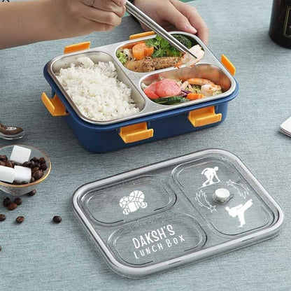 Personalised Childrens Lunch Box Stainless Steel Insulated Tiffin Box