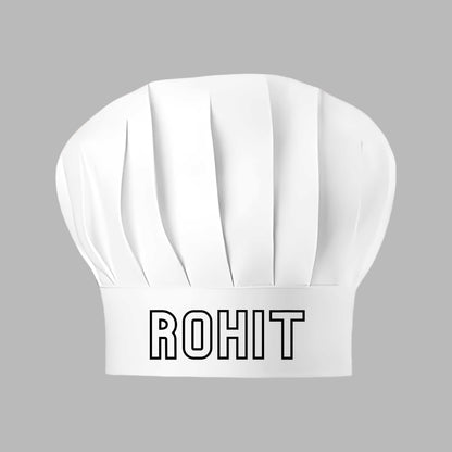 Customized Chef White Hat with Name - Chef Toque