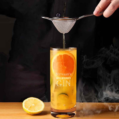 Personalized Tom Collins Glassware Engraved Gin Cocktail Highball Glasses
