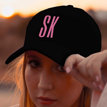 Custom Ladies Cap Black with Name