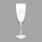 Personalized Engraved Champagne Flutes with Initial
