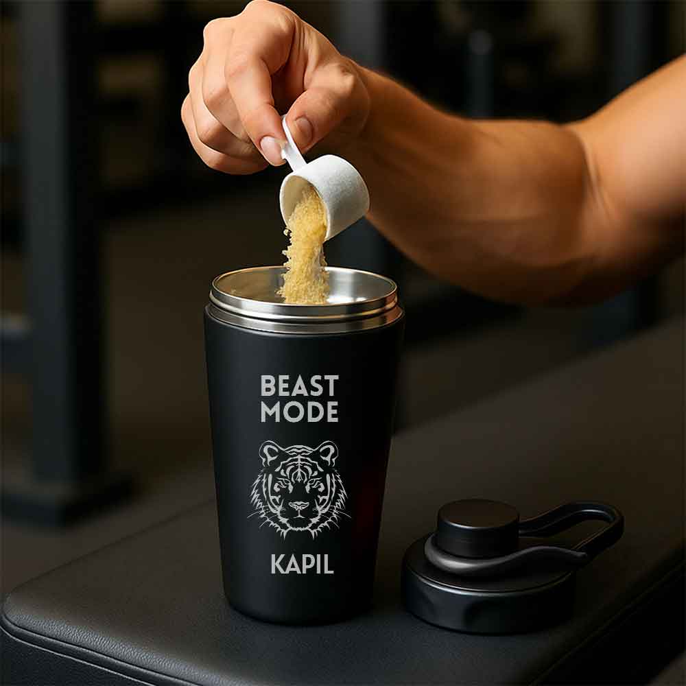 Personalized Protein Gym Shaker for Workout Custom Shake Mixer with Whisk Ball