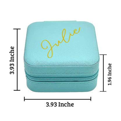 Custom Pu Leather Small Jewellery Box Portable Jewelry Case Organizer