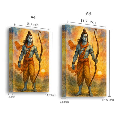 Shree Ram Photo Frame with LED Light – Spiritual Wall Décor for Home, Temple & Gifting