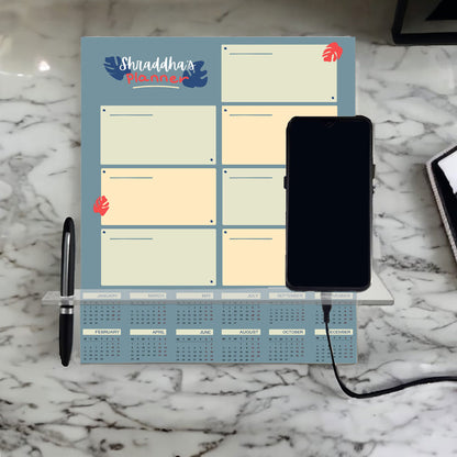 Planner Board with Calendar Customized With Name