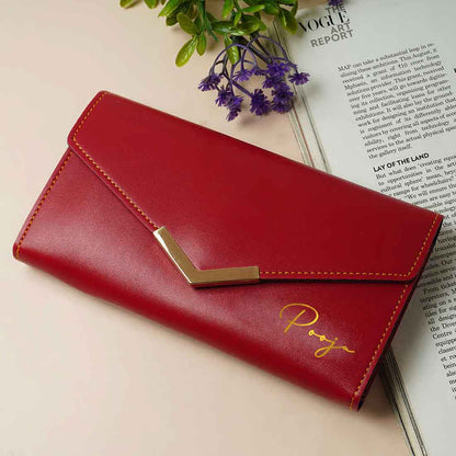 Customized Ladies Clutch Purses - Faux Leather Wallet for Women