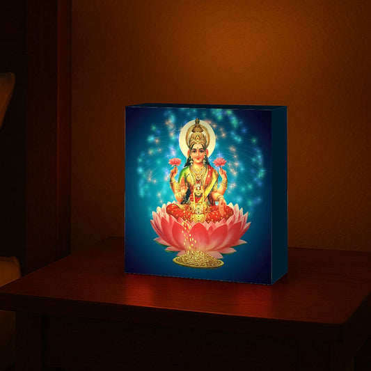 Lakshmi Light Lamp for for Pooja Room – Divine Table Lamp & Wall Décor