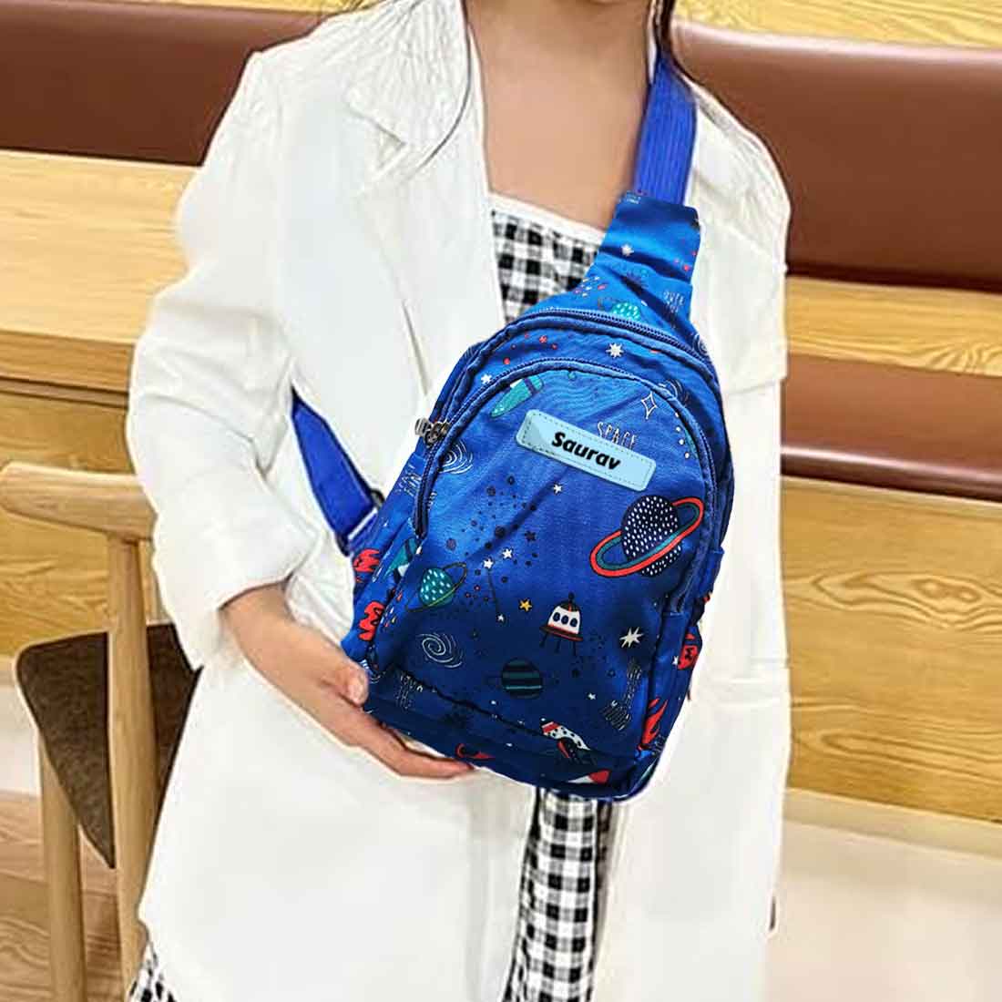 Personalized Mini Crossbody Bag for Kids' Space-Themed | Nutcase India