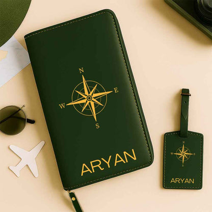 Customized Passport Travel Wallet, Cash,  ID Credit Cards and  Boarding Pass