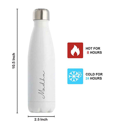 Custom Made Drink Bottles with Name - Stainless Steel Cola Insulated Shape Water Bottle