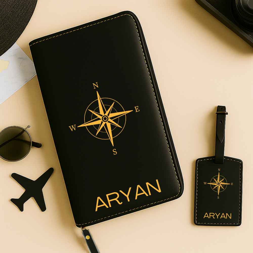 Customized Passport Travel Wallet, Cash,  ID Credit Cards and  Boarding Pass