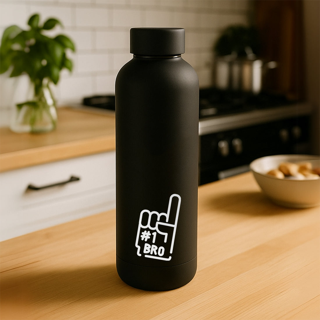 Double Insulated Bottle 500ml Gift for Brother  -  Raksha Bandhan Gift Stainless Steel Water Bottle Leakproof, BPA-Free | #1 Bro