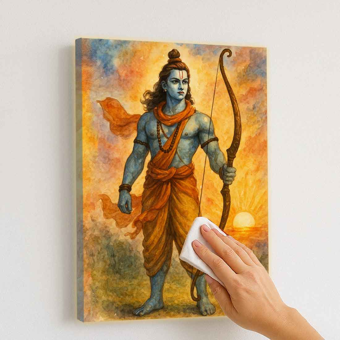 Shree Ram Photo Frame with LED Light – Spiritual Wall Décor for Home, Temple & Gifting
