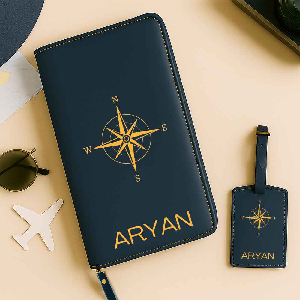 Customized Passport Travel Wallet, Cash,  ID Credit Cards and  Boarding Pass