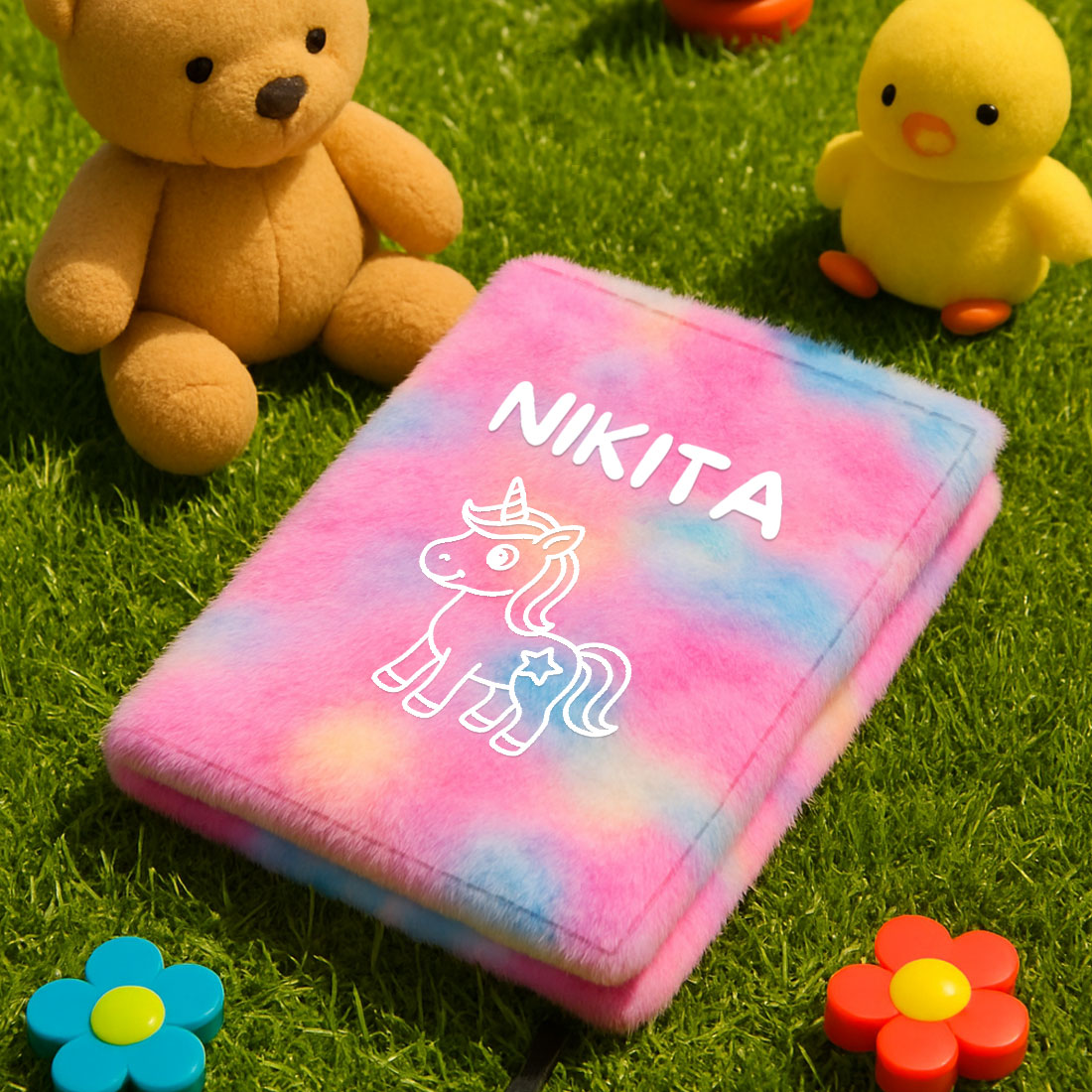 Personalized Unicorn Fur Diary for Kids – Soft Squishy Fancy A5 Size Notebook, Cute Journal & Perfect Birthday Gift Organizer