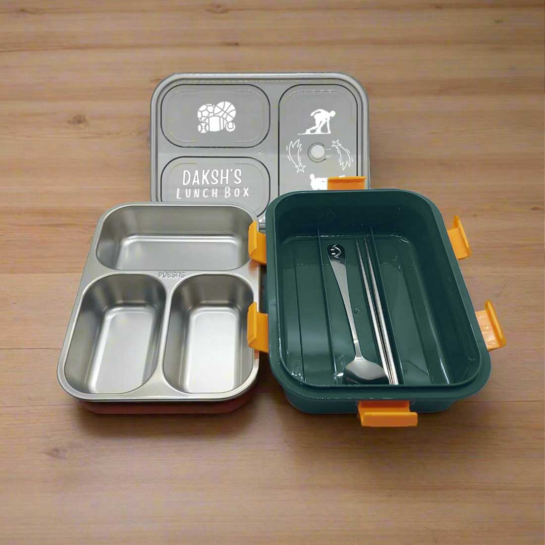 Personalised Childrens Lunch Box Stainless Steel Insulated Tiffin Box