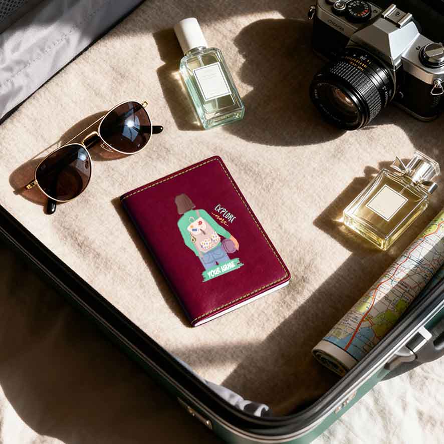 Passport Holder Women Faux Leather Custom Covers for Passports-Just Going