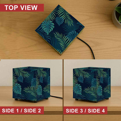 Nutcase Designer LED Lamp for Bedroom– Compact Cube Light for Home - Tropical