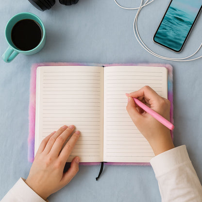 Personalized Unicorn Fur Diary for Kids – Soft Squishy Fancy A5 Size Notebook, Cute Journal & Perfect Birthday Gift Organizer