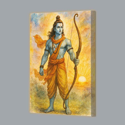 Shree Ram Photo Frame with LED Light – Spiritual Wall Décor for Home, Temple & Gifting