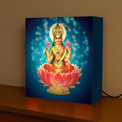 Lakshmi Light Lamp for for Pooja Room – Divine Table Lamp & Wall Décor