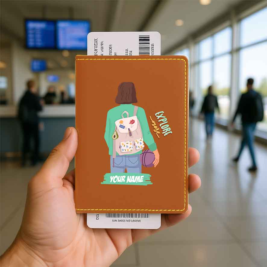 Passport Holder Women Faux Leather Custom Covers for Passports-Just Going