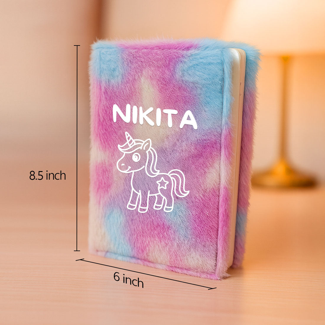 Personalized Unicorn Fur Diary for Kids – Soft Squishy Fancy A5 Size Notebook, Cute Journal & Perfect Birthday Gift Organizer