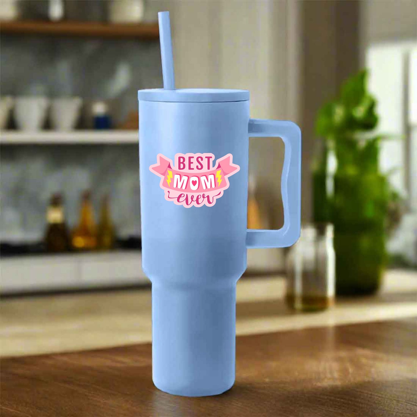 Mother’s Day Tumbler – 1200ml Leakproof Flask With Straw With Printed Design