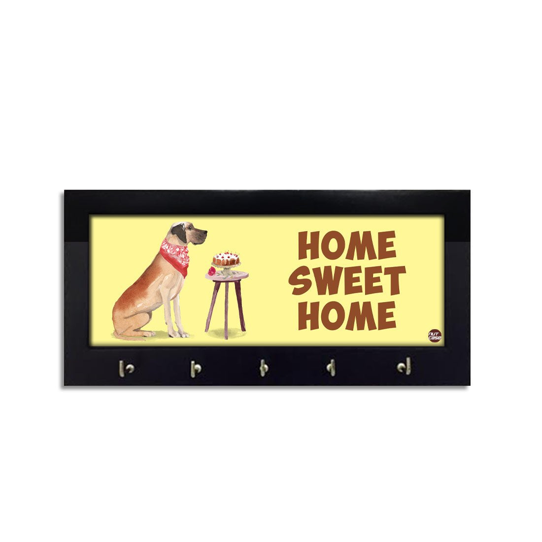 Key Holder Wooden Hanger for Wall Decor - Sweet Home