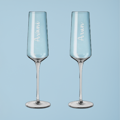 Personalized Champagne Flutes - Premium Engraved Champagne Glasses