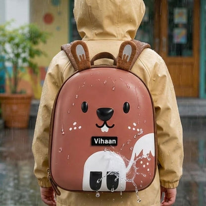 Custom Kindergarten Bag with 3D Bunny Ears | Water-Resistant Preschool Backpack with Name