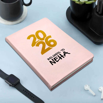 Nutcase Personalized Diary for Women with Premium Hard Cover, Calendar & Planner