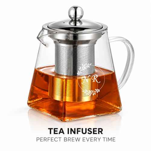 Personalized Kettle with Cups Gift Set | Green Tea Infuser Pot Set | Diwali Gift Hamper for Tea Lovers