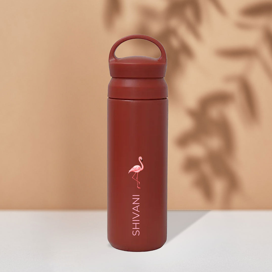 Custom Design Water Bottles-Stainless Steel Thermos Bottle 500ml - Flamingo